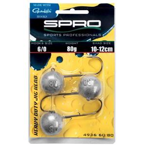 Spro HD Jighead - Loodkop - Maat 6/0 - 80g - 3st