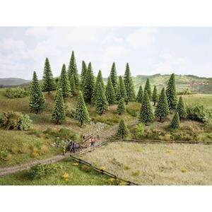 Set bomen Spar Hoogte (min.): 35 mm Hoogte (max.): 90 mm NOCH 32825 Donkergroen 25 stuks