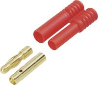 Modelcraft 71241+71243 Accupack stekker, Accupack bus 4 mm Verguld 1 stuks