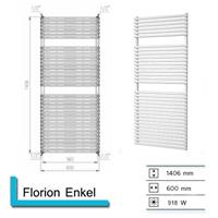 Boss&wessing Badkamerradiatoren B&W Florion Enkel 1406 x 600 mm (13 kleuren)