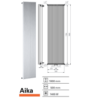 Boss&wessing Designradiator  Aika 1800 x 500 mm (13 kleuren)