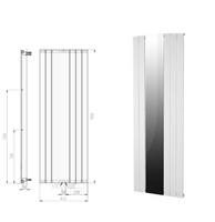 Boss&wessing Designradiator  Covallina Specchia 1800 x 602 mm (13 kleuren)