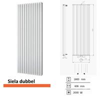 Boss&wessing Handdoekradiator  Siela Dubbel 1800 x 606 mm
