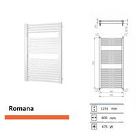 Boss&wessing Designradiator  Romana 1255 x 600 mm