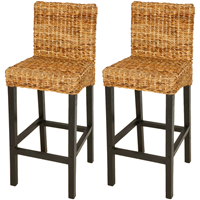VidaXL Barkruk 2 stuks bruin abaca