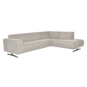 HomingXL Hoekbank Lambada chaise longue rechts stof Mine grijs 180 2,76 x 2,10 mtr breed