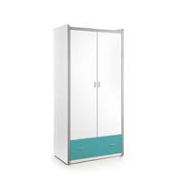 vipack 2-deurs kledingkast Bonny - turquoise - 202x97x60 cm