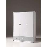 vipack kledingkast Bonny 3-deurs - zilver - 202x141x60 cm