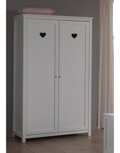 home24 Vipack Kleiderschrank Amori Weiß 110x190x57 cm (BxHxT) 2-türig MDF Modern