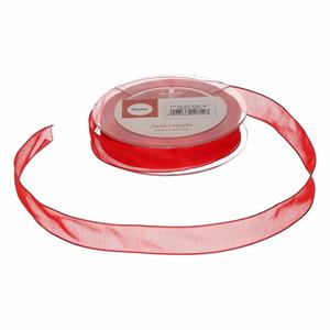 Rayher hobby materialen Rood organza kadolint 10 meter