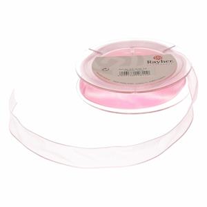 Rayher hobby materialen Roze organza kadolint 10 meter