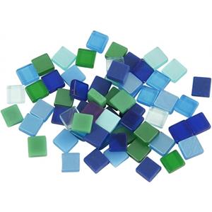 Mozaiek tegels kunsthars groen/blauw 5x5