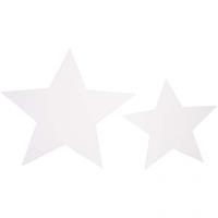 Bellatio Kartonnen decoratie sterren wit 40x