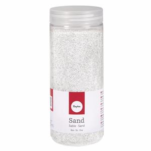Rayher hobby materialen Fijn decoratie zand wit 475 ml