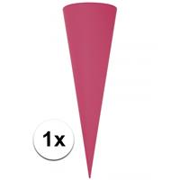 Puntvormige knutsel schoolzak roze 70cm