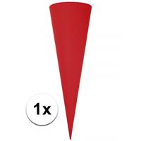 Puntvormige knutsel schoolzak rood 70cm