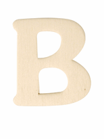 Rayher hobby materialen Houten letter B 4 cm