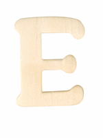 Rayher hobby materialen Houten letter E 4 cm