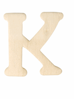 Rayher hobby materialen Houten letter K 4 cm