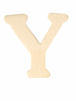 Houten letter Y 4 cm