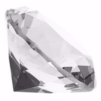 Bellatio Transparante nep diamant 6 cm van glas