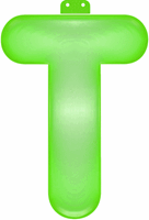 Opblaas letter T groen