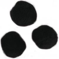 Knutsel pompons 60 stuks 15 mm zwart
