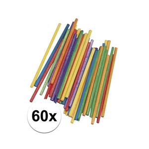 Hobby materiaal gekleurde knutselhoutjes 10 cm