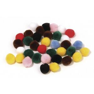 Rayher hobby materialen Knutsel pompons 35 stuks 25 mm gekleurd