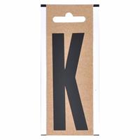 Bellatio Bootnaam sticker letter K zwart 10 cm