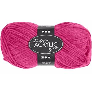 Neon roze acryl garen 80 meter