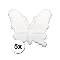 Rayher hobby materialen 5 piepschuim vlinders 12,5 cm