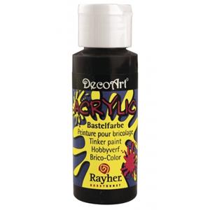 Rayher hobby materialen Zwarte Acryl hobby verf 59 ml