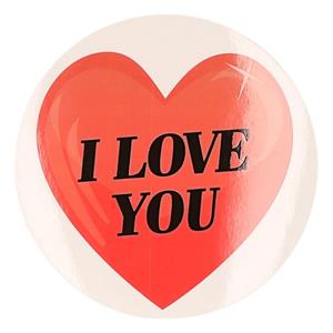 Shoppartners Cadeausticker I Love You hart 9 cm