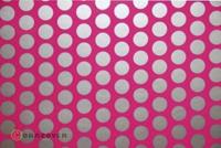 oracover Bügelfolie Fun 1 (L x B) 2m x 60cm Neon-Pink-Silber (fluoreszierend)