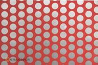 oracover Bügelfolie Fun 1 (L x B) 2m x 60cm Rot, Silber