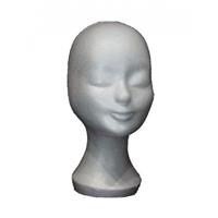 Bellatio Piepschuim hoofd pruikenstandaard 30 cm