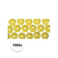 Rayher hobby materialen 1000x Pailletten geel 6 mm