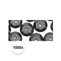 Rayher hobby materialen 1000x Pailletten zwart 6 mm