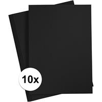 10x A4 hobby karton zwart 180 grams