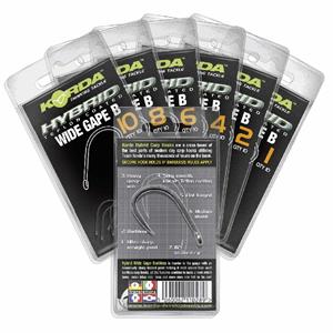 Korda Wide Gape Barbless Haak - Maat 8 - 10 stuks