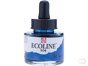 Talens Ecoline waterverf flacon van 30 ml, donker ultramarijn