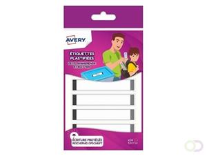 Avery Family gelamineerde etiketten, ft 8,5 x 1,7 cm, grijs, ophangbare etui met 24 etiketten