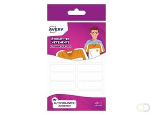 Avery Family kledingetiketten, ft 4,5 x 1,3 cm, wit, ophangbare etui met 36 etiketten