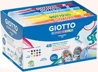 Giotto Decor Textile textielstiften, schoolpack met 48 stuks in geassorteerde kleuren
