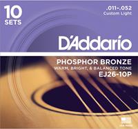 D'Addario EJ26-10P Saitensätze für Westerngitarren (10-er Set)