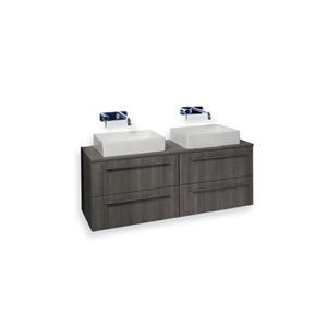 ink Badmeubel  Topdeck 120x45x52 cm Relief Grijs (inclusief LED spiegel)