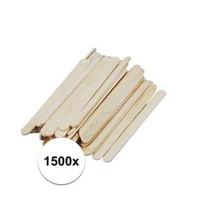 1500x naturel ijsstokjes knutselhoutjes 5,5 cm Beige