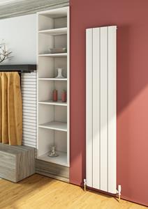 Eastbrook Peretti verticale aluminium radiator 60x28cm Mat wit 316 watt