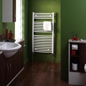 Eastbrook Biava Multirail verticale gebogen verwarming 172x75cm Wit 1059 watt